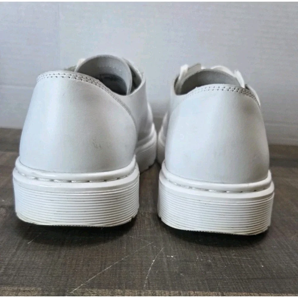 Dr Martens Dante Shoes M10/W11 White Leather Comfort Derby Low Chunky Sneaker